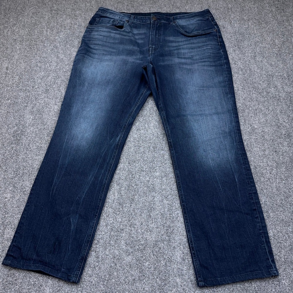 Buffalo David Bitton Bronco-X Athletic Fit Jeans 38x32 Stretch Crinkled & Sanded